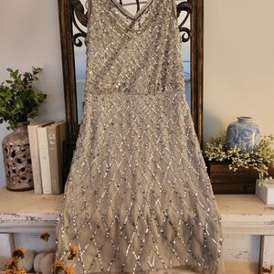 Adrianna Papell Mini Beaded Dress Size 2